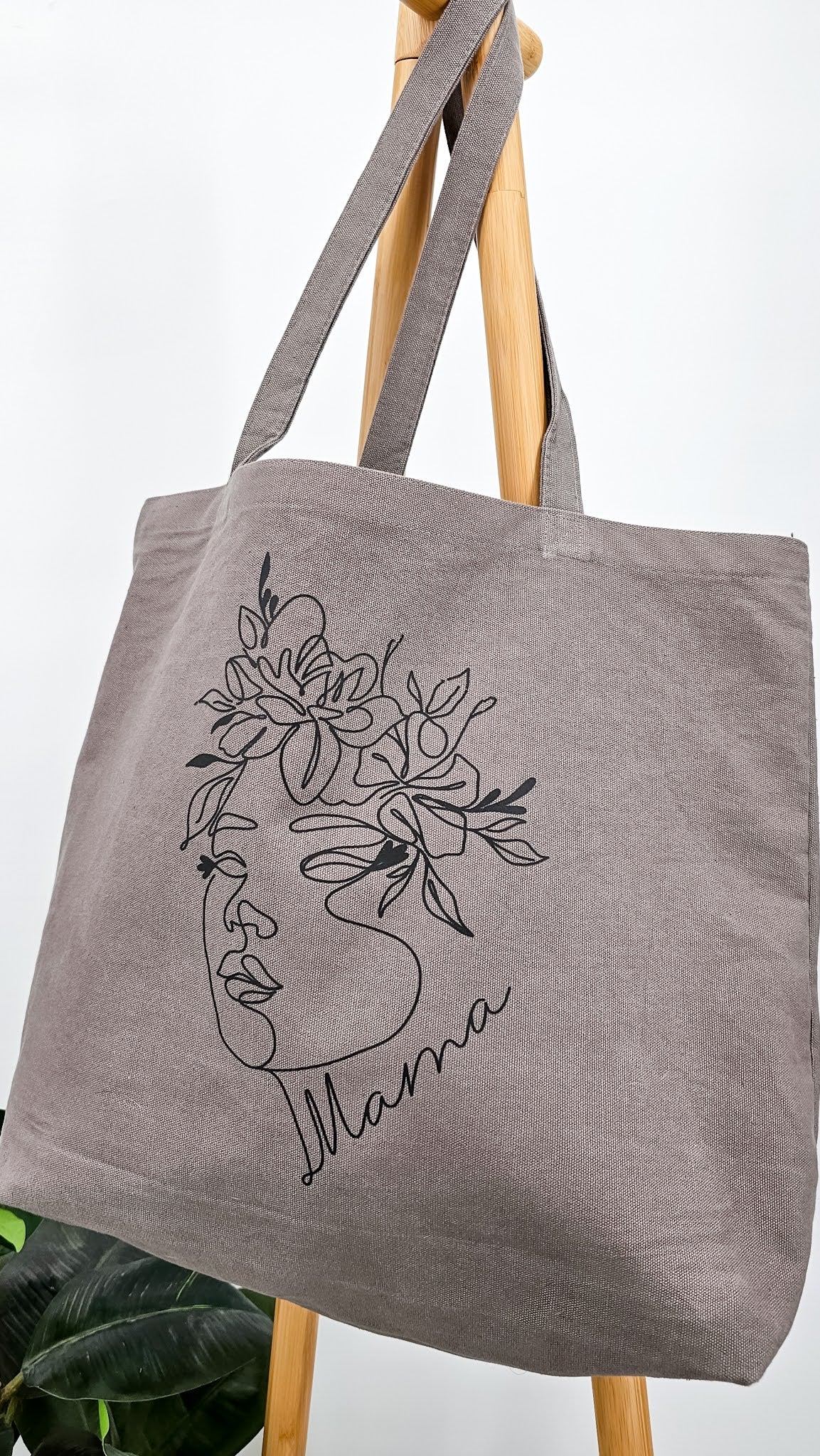Whimsical Mama Tote - Grey