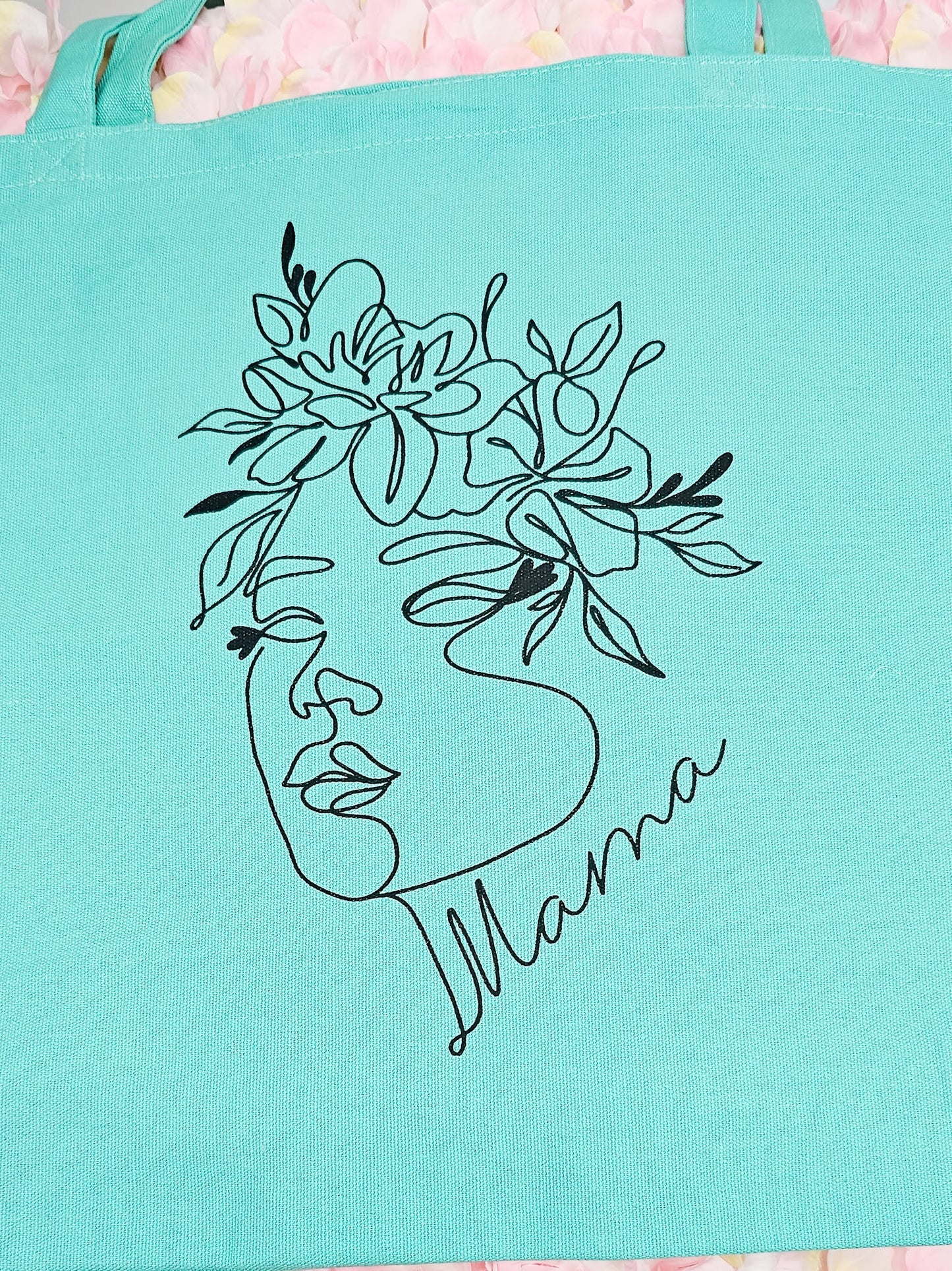 Whimsical Mama Tote - Aquamarine