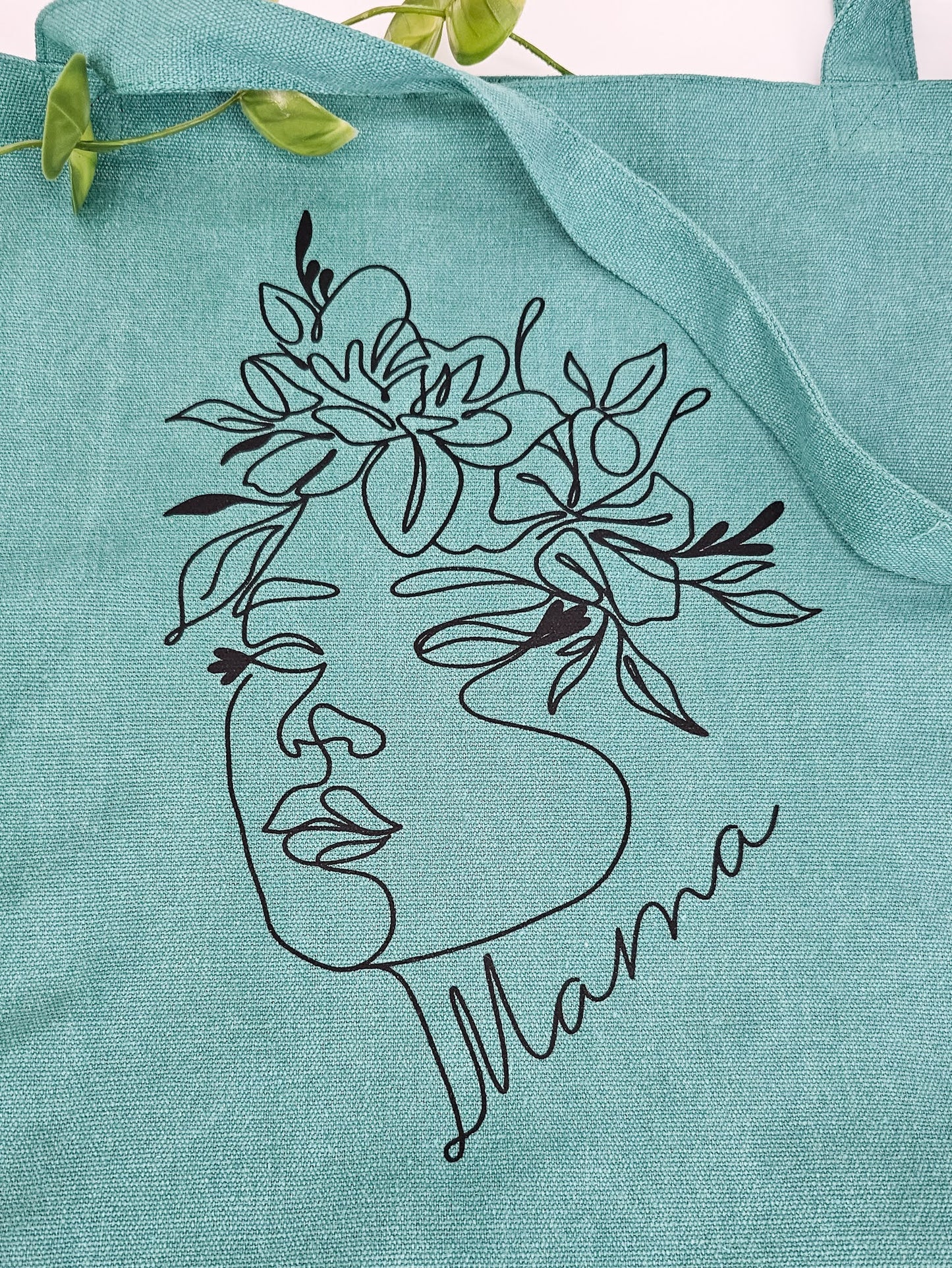 Whimsical Mama Tote - Washed Emerald