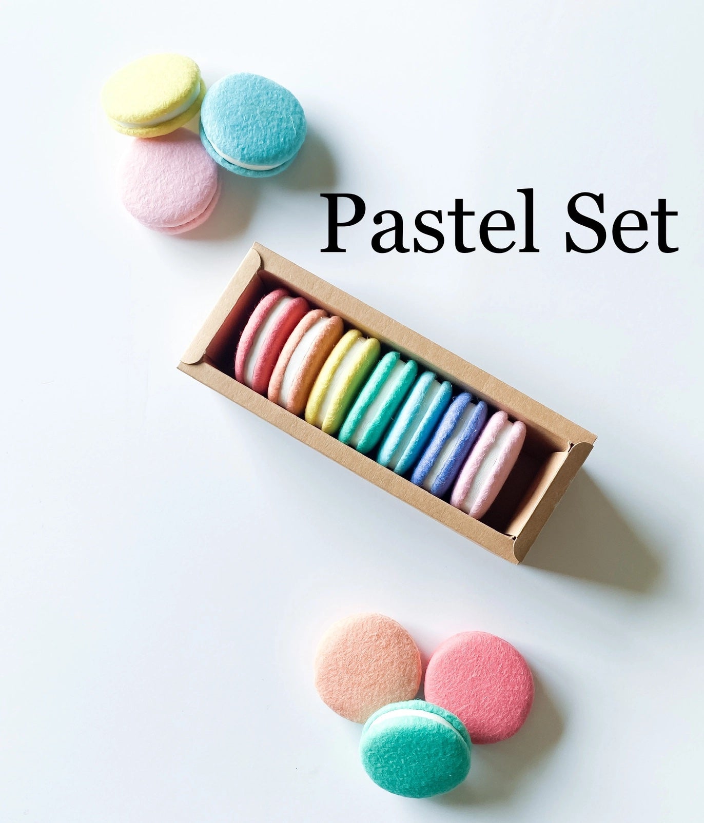 Pastel Felt Macrons