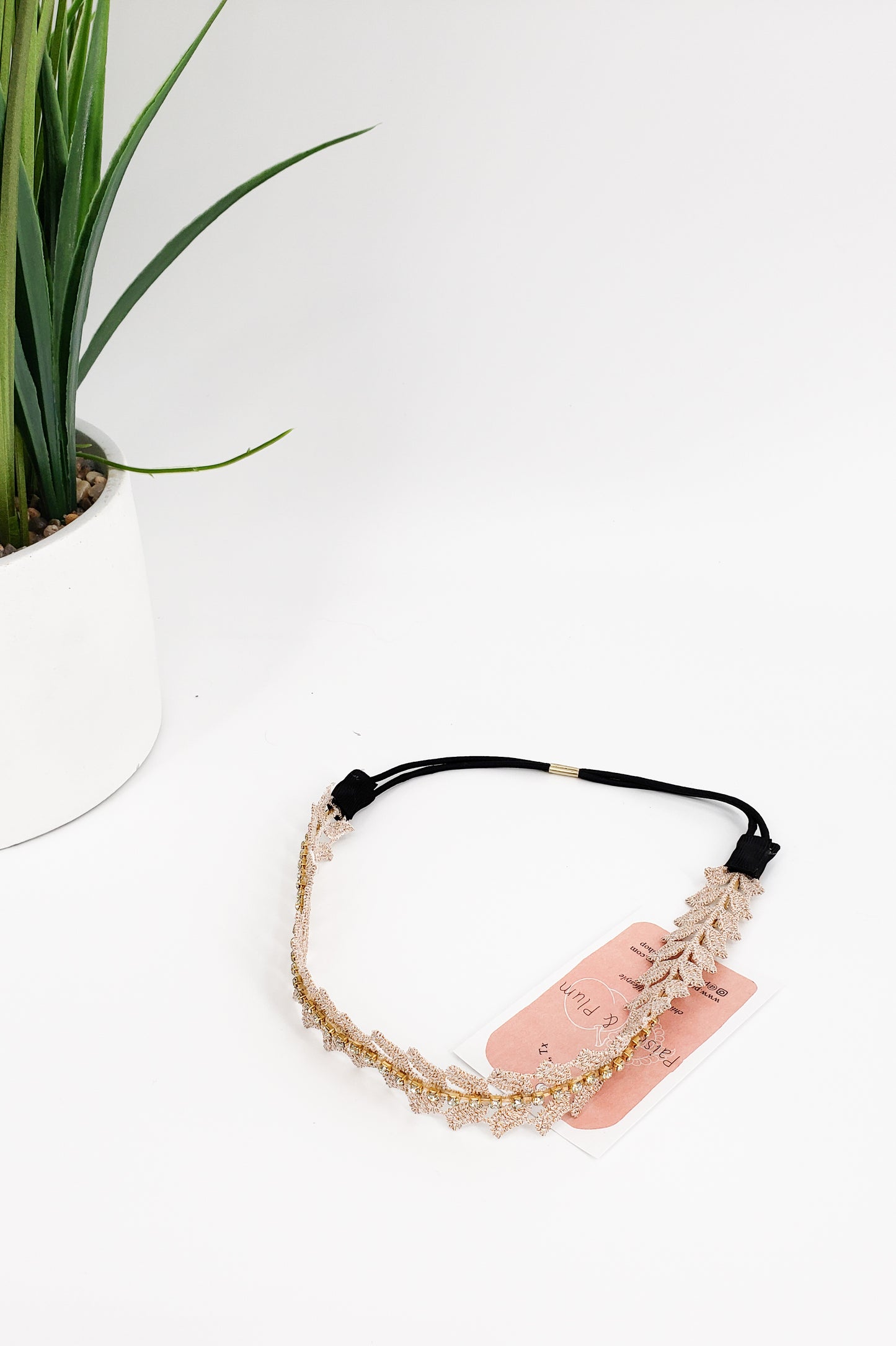 Golden Boho Leaf Headband