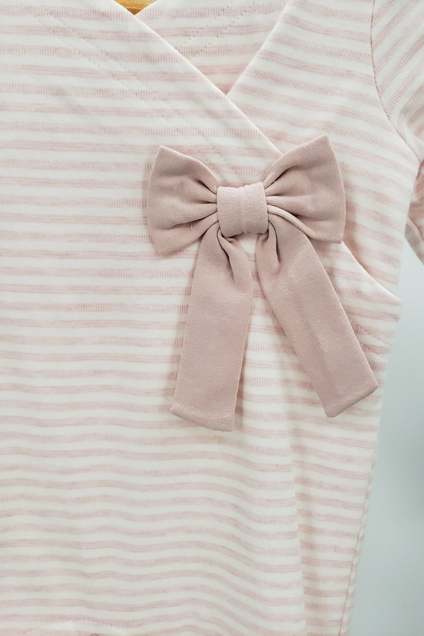 Stripe Kimono Front Romper